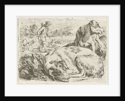 Hunter with his dogs by Jan van Ossenbeeck