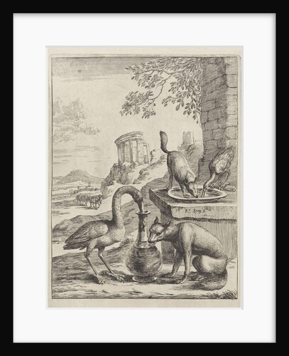 Fable of the fox and the crane by John Ogilby