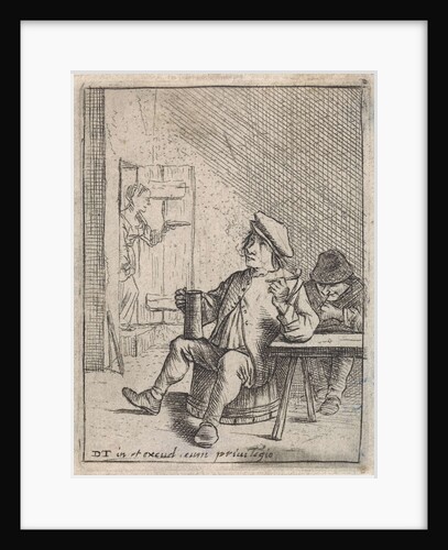 Seated farmer with jug and pipe by David Teniers II