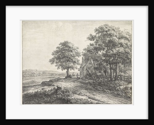 Big lime tree before an inn by Anthonie Waterloo