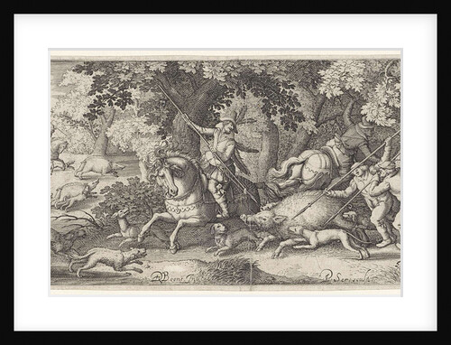 Boar Hunt by Claes Jansz. Visscher II