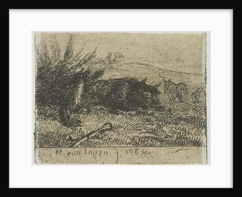 Lying sheepdog by Henry van Ingen