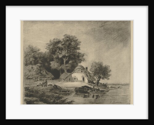 Farm waterfront by Remigius Adrianus Haanen