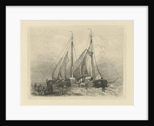 Sailing on a beach by Charles Rochussen