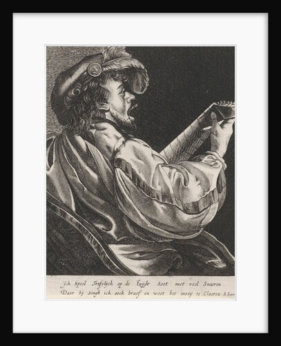 Lute playing man by Salomon Savery