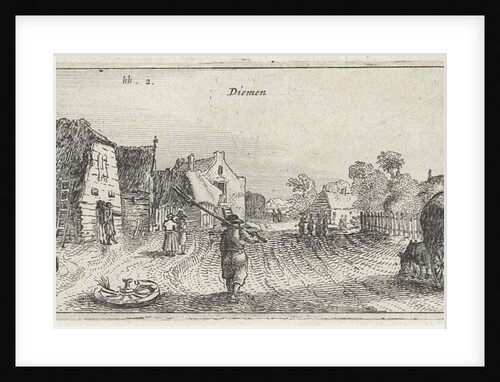 View of the village Diemen by Claes Jansz. Visscher II
