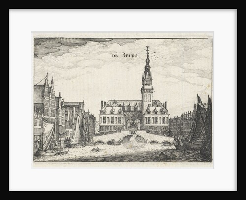 View of the Koopmansbeurs of city architect Hendrick de Keyser in Amsterdam by Claes Jansz. Visscher II