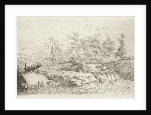 Man with a waterfall by F. Bosch