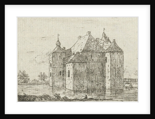 Side view of the castle Cannenburch by baron Reinierus Albertus Ludovicus van Isendoorn à Blois