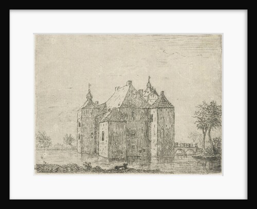 Side view of the castle Cannenburch by baron Reinierus Albertus Ludovicus van Isendoorn à Blois