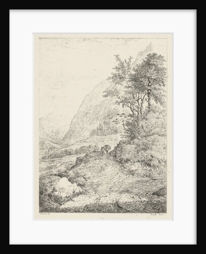 Mountain landscape by baron Reinierus Albertus Ludovicus van Isendoorn à Blois