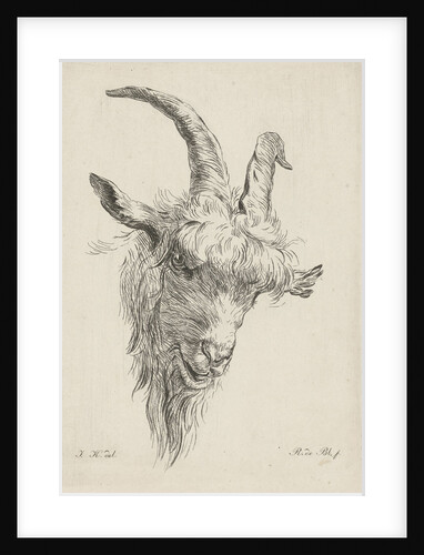 Head of a goat by baron Reinierus Albertus Ludovicus van Isendoorn à Blois