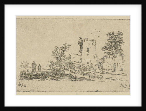 Ruins of a building by baron Reinierus Albertus Ludovicus van Isendoorn à Blois