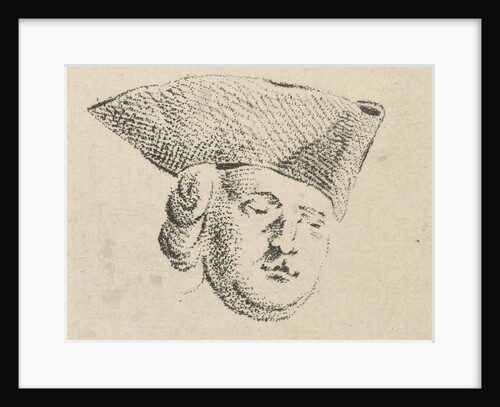 Mans head with hat by Caspar Jacobsz. Philips