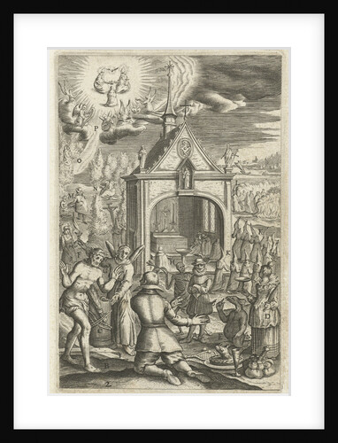 A man kneels before Christ who shows him his wounds by Boëtius Adamsz. Bolswert