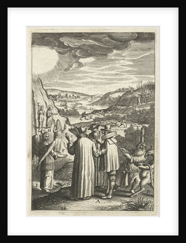 Emblem with man who advises his friends to live in virtue by Hendrik Aertssens