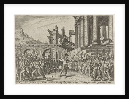 The people of Israel divided between Omri and Tibni by Philips Galle