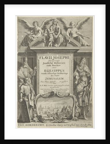 Against a background of architecture are four main characters of the Jewish faith by Gerrit Gerritsz van Fenaem