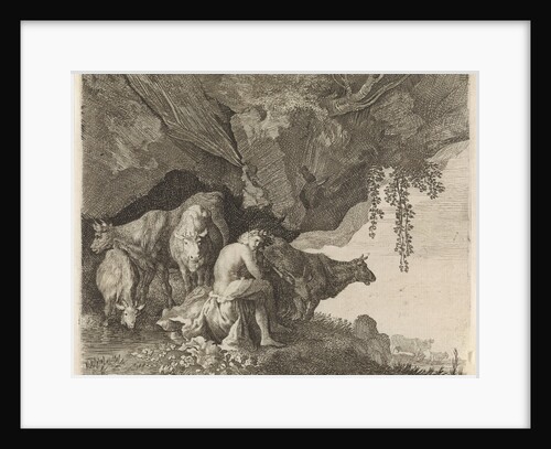 Apollo tending the flocks of Admetus, Moses van Wtenbrouck by Matheus Moysesz. van Wtenbrouck