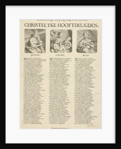 Three theological virtues of faith, hope, love by Anonymous