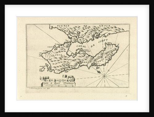 Map of the island of Corfu Greece by Jacob Peeters