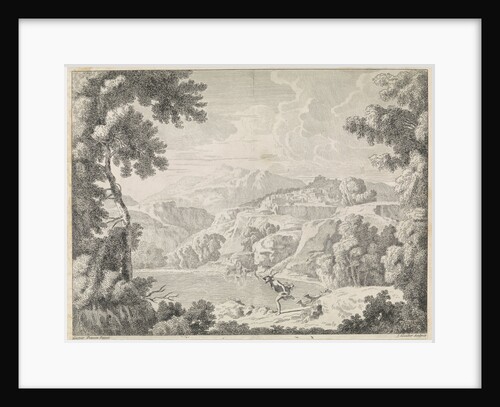 Actaeon is changed by Diana bathing in a deer by Johannes Glauber