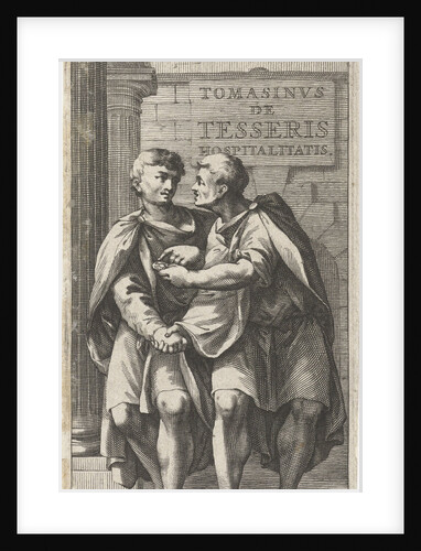 Title page for a treatise on friendship in ancient society by Abraham Bloteling