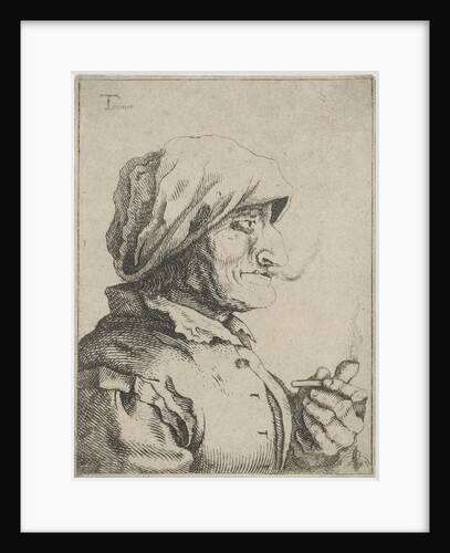 Old woman smokes a pipe by Jan Lauwryn Krafft I