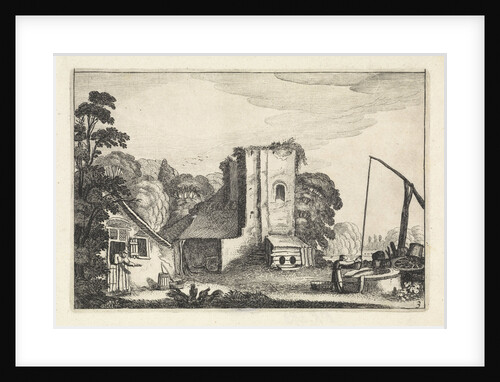 Figures at a tavern at night by Jan van de Velde II