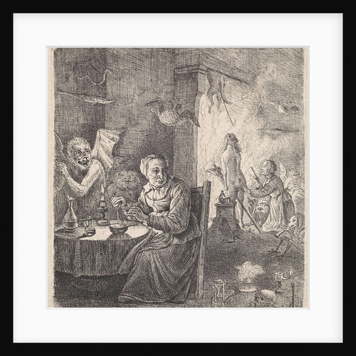 Interior with witches by Anonymous