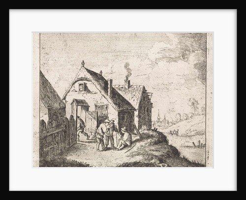 Three men in a conversation at home by Anonymous