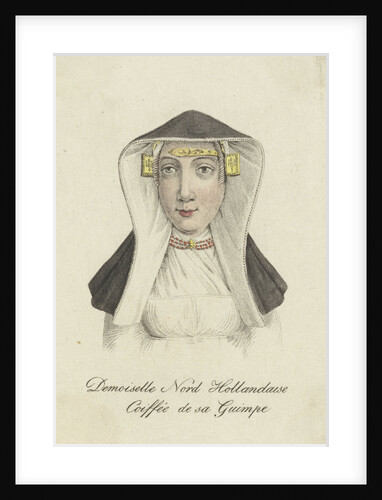 Bust of a girl in traditional costume by Hendrik Greeven