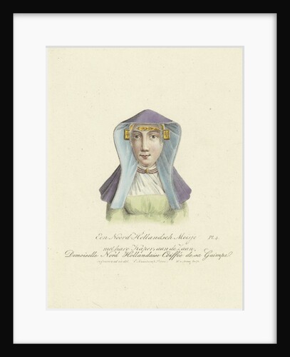 Bust of a girl in traditional costume A by Evert Maaskamp