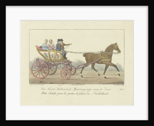 Two couples in a carriage by Evert Maaskamp