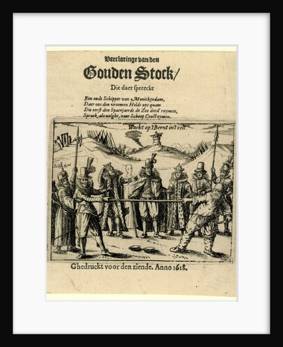 Title print of the pamphlet Verclaringe of the Golden Stock, 1618 by Anonymous