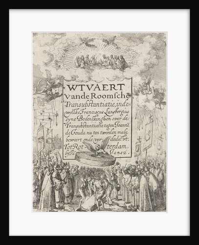 Title print for the pamphlet Wtvaert Vande Roman Catholic transubstantiation, 1612 by Jan Jansz