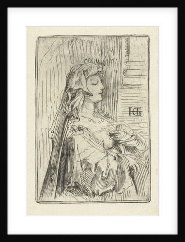 Portrait of a woman with a veil by Hendrick Goltzius