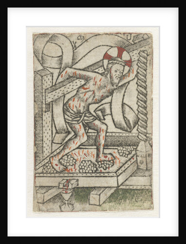 Christ in the winepress by Meester van het Martyrium der Tienduizend