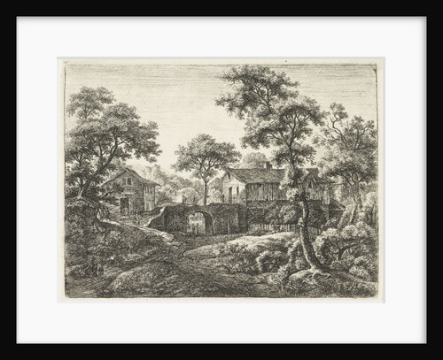 Entrance of a village by Anthonie Waterloo