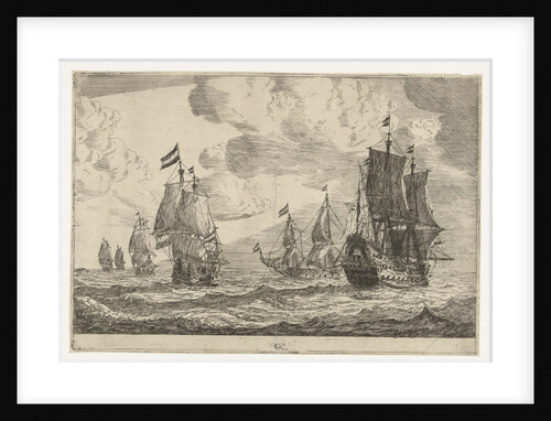 Six sailing ships on the high seas by Reinier Nooms