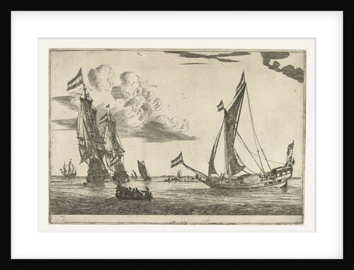 Two warships and hunting by Reinier Nooms