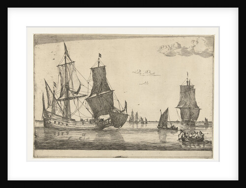 Backwater with a flute by Reinier Nooms