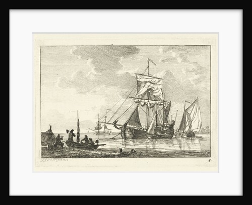 Four sailing on still water by Gerrit Groenewegen