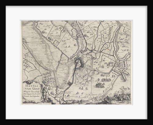 Map of siege and conquest of Sas van Ghent, 1644 by Dirk Stoop