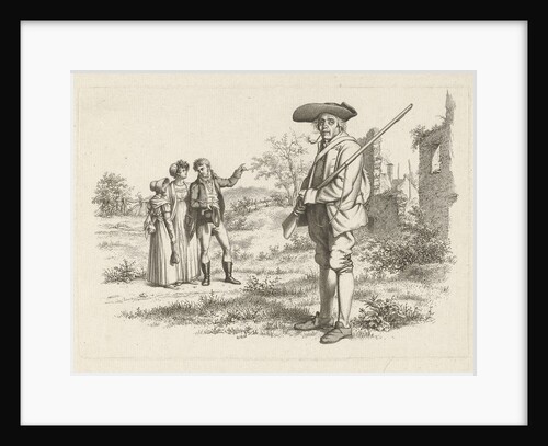 Hunter and a party at a ruin by Jacob Ernst Marcus