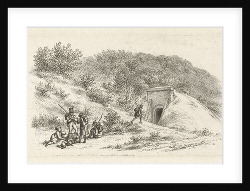 Rest of soldiers at a shore by Jacob Ernst Marcus