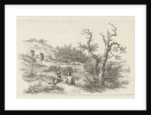 Illustrators in a dune landscape by Jacob Ernst Marcus