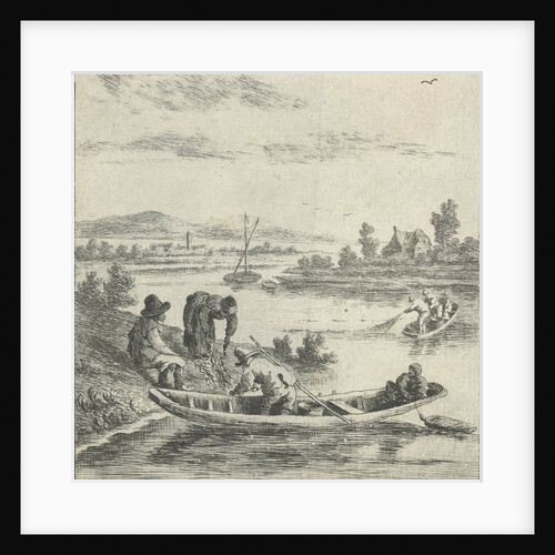 Fishermen on a river by Anthonij van der Haer