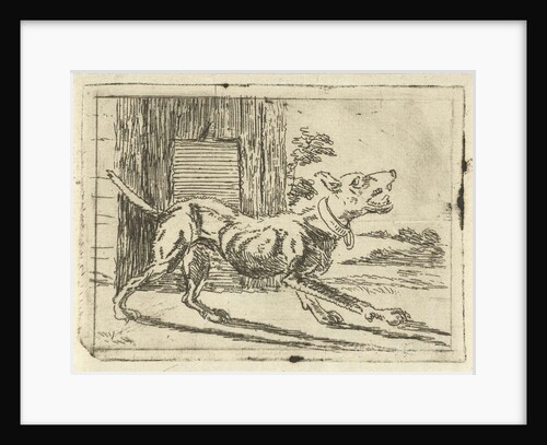 Barking dog in cage by Jan Dasveldt