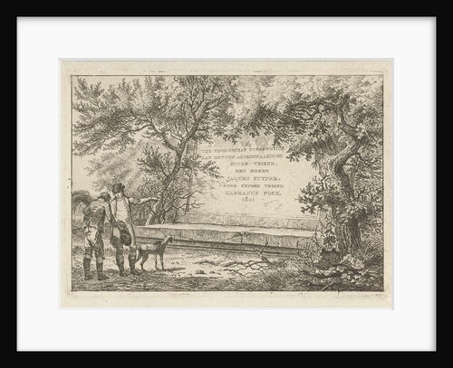 Two men in stone cartouche by Jacques Kuyper